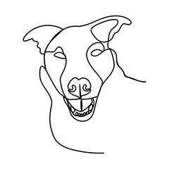 International Dog Day 26 August line art Vector Illustration. Template for background, banner, card, poster. Dog paws.Editable outline,