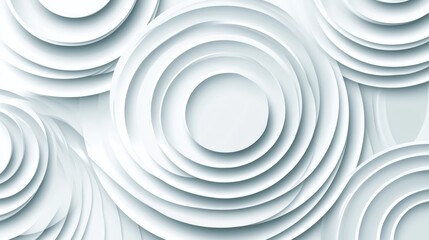Obraz premium Abstract design of layered circles in light gray tones.