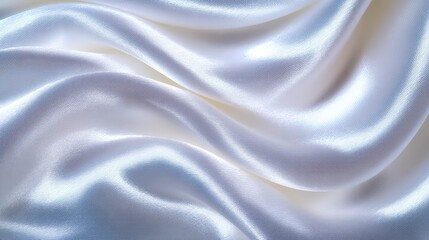 Obraz premium Elegant White Silk Fabric Texture Luxury Soft Drape Background