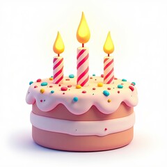 birthday cake with candles