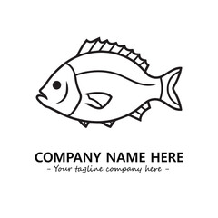 Obraz premium Fish logo company design vector illustration