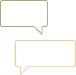 Speech Bubbles Green and Orange Element