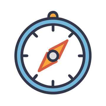 Compass Navigation Icon &ndash; Direction and GPS Guidance Symbol