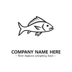 Fish logo company design vector illustration