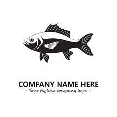 Fish logo company design vector illustration