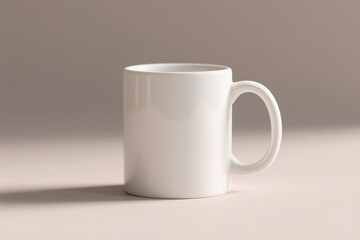 Obraz premium Ceramic Mug on Warm Gradient Background with Soft Shadow