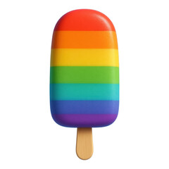 PNG Colorful rainbow popsicle illustration.