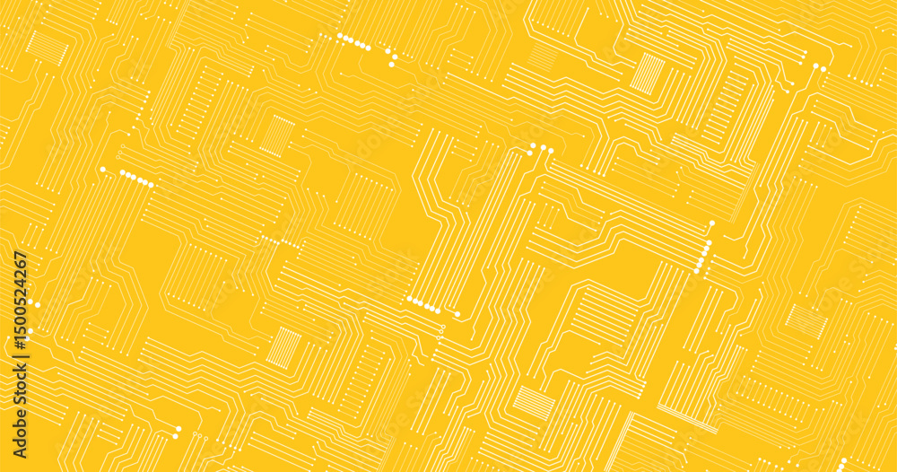 Poster circuit technology background with hi-tech digital data connection system and computer electronic de