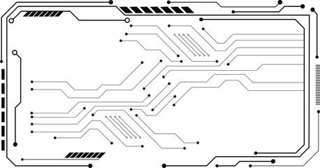 Circuit board vector illustration. Circuit Board Technology Copy Space Vector Background.