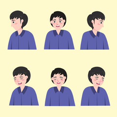 Kids Faces Child Expression Little Boys Cartoon