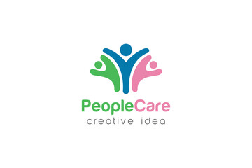 People Care Logo and Icon Template