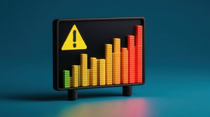 A colorful display featuring a pyramid of equals representing a capital buffer alert through an engaging visual concept