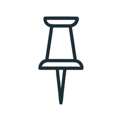 Pushpin in Stand Icon &ndash; Office and Organization Tool Symbol