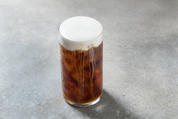 Refreshing Espresso Coffee with Cold Foam