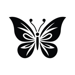 Butterfly Black & White Vector Design