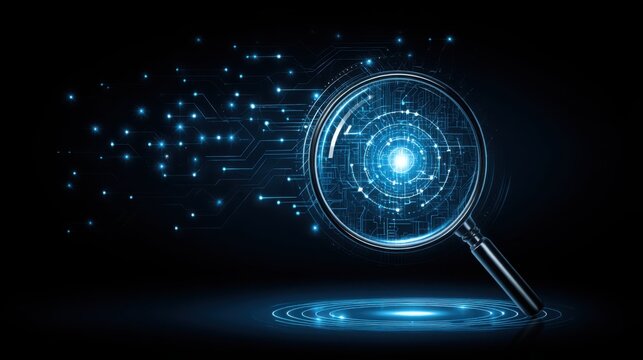 Magnet against a blue background representing citizen tax transparency viewer in cloud-enabled economic systems
