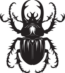 Beetle high quality black vector