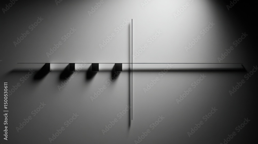 Poster cross positioned in the middle of a room representing quantum coded fib phase adjustment for trackin