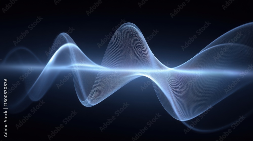 Poster captivating wave on a black background radiating light and energy creating a bold and striking visua
