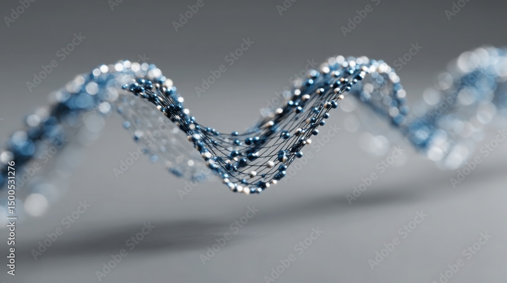Poster fascinating structure of a dna molecule representing life and genetic information in an intricate de