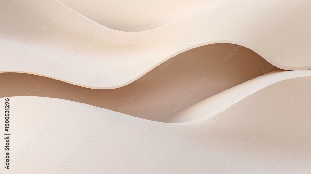 Aufkleber abstract design with soft, flowing curves and subtle tones.