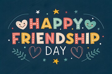 Happy friendship day poster or banner