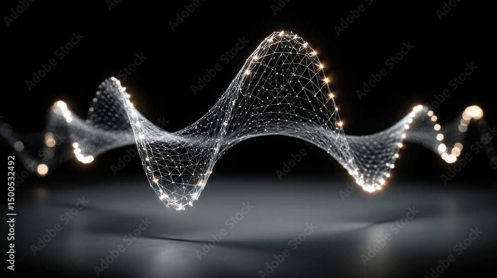 Poster a beautiful wave of light flowing gracefully through space creating an ethereal and dreamlike effect