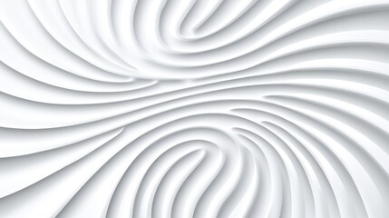 Abstract design of white, swirling, three-dimensional lines.