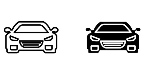 car icon white on background