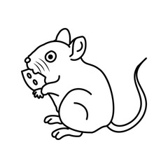 mous icon white on background