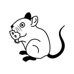 mous icon white on background