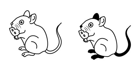 mous icon white on background
