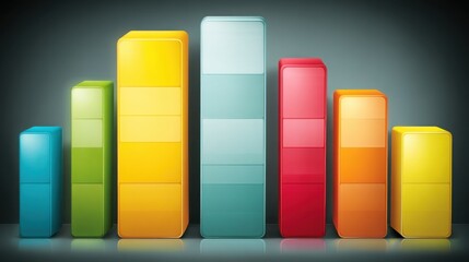 A colorful bar chart displaying various data points representing reaction probability and fib retracement mapping