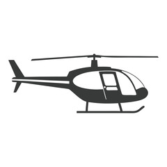 Helicopter Silhouette Vector for Aviation Logos.