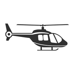 Helicopter Silhouette Vector for Aviation Logos.