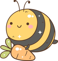 bee carrying carrot