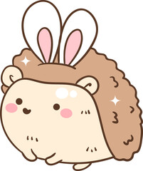 hedgehog with bunny ears
