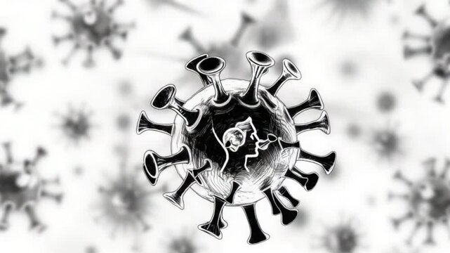 Stylized virus illustration