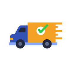 Fast Delivery Shopping and E-commerce Flat Icon