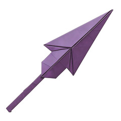 Contemporary Arrow with Structured Angular Angles Isolated on Transparent Background
