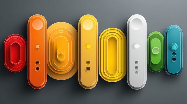 Row of colorful doors representing the concept of rescoping roadmaps to adapt to changes in opportunities