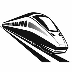 train on a white background