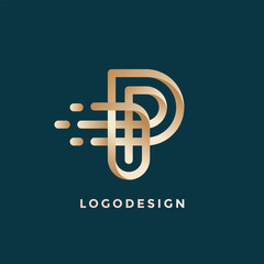 logotype letter P logo design illustrattion