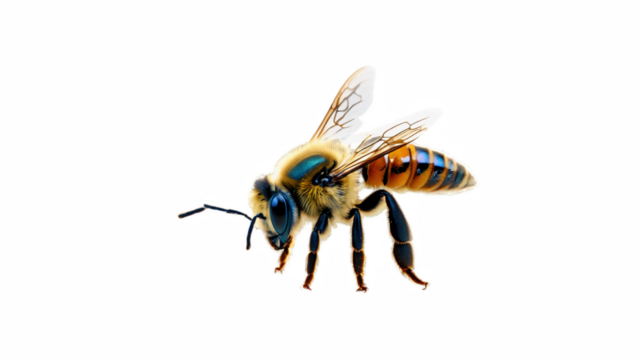 Detailed illustration of a honeybee.