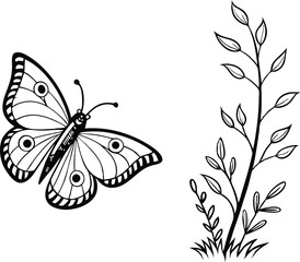 Fairy Garden Elements Silhouette Design Collection. Magical Fairy Garden Silhouettes for Creative Use. Enchanted Garden Elements in Silhouette Style