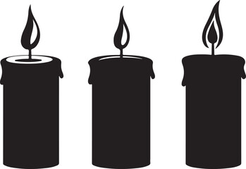 Candle silhouettes