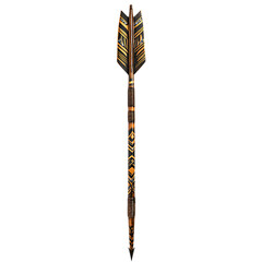A Lacquered Arrow with Korean Tiger Stripes Mountain Isolated on Transparent Background