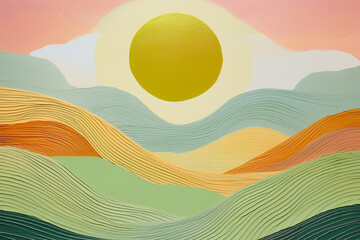 Ethereal Sunrise Waves