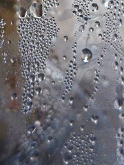 water drops on a glass