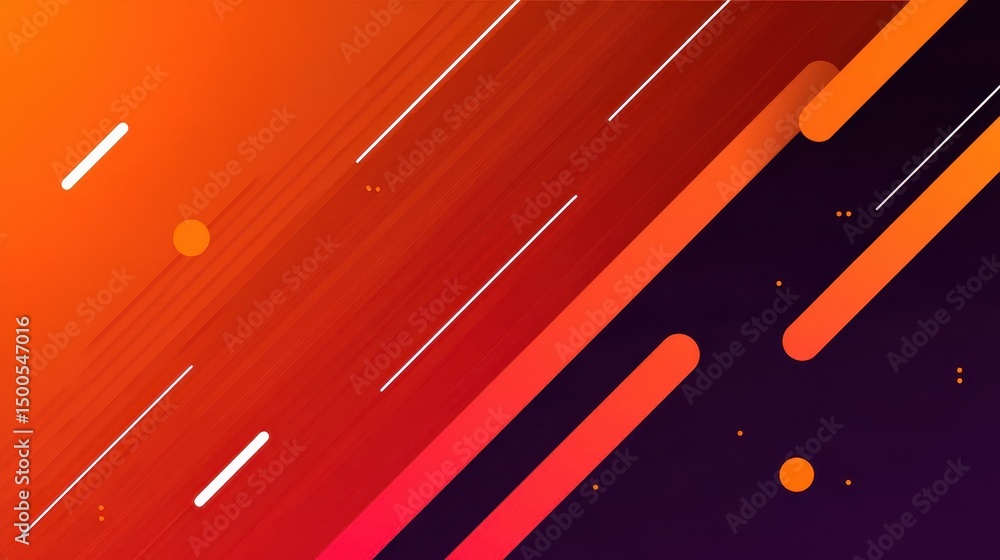 Poster abstract geometric design with diagonal lines and shapes.